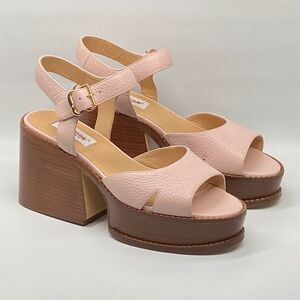 Gabriela Hearst Zuri 90MM Leather Platform Sandals size 37.5